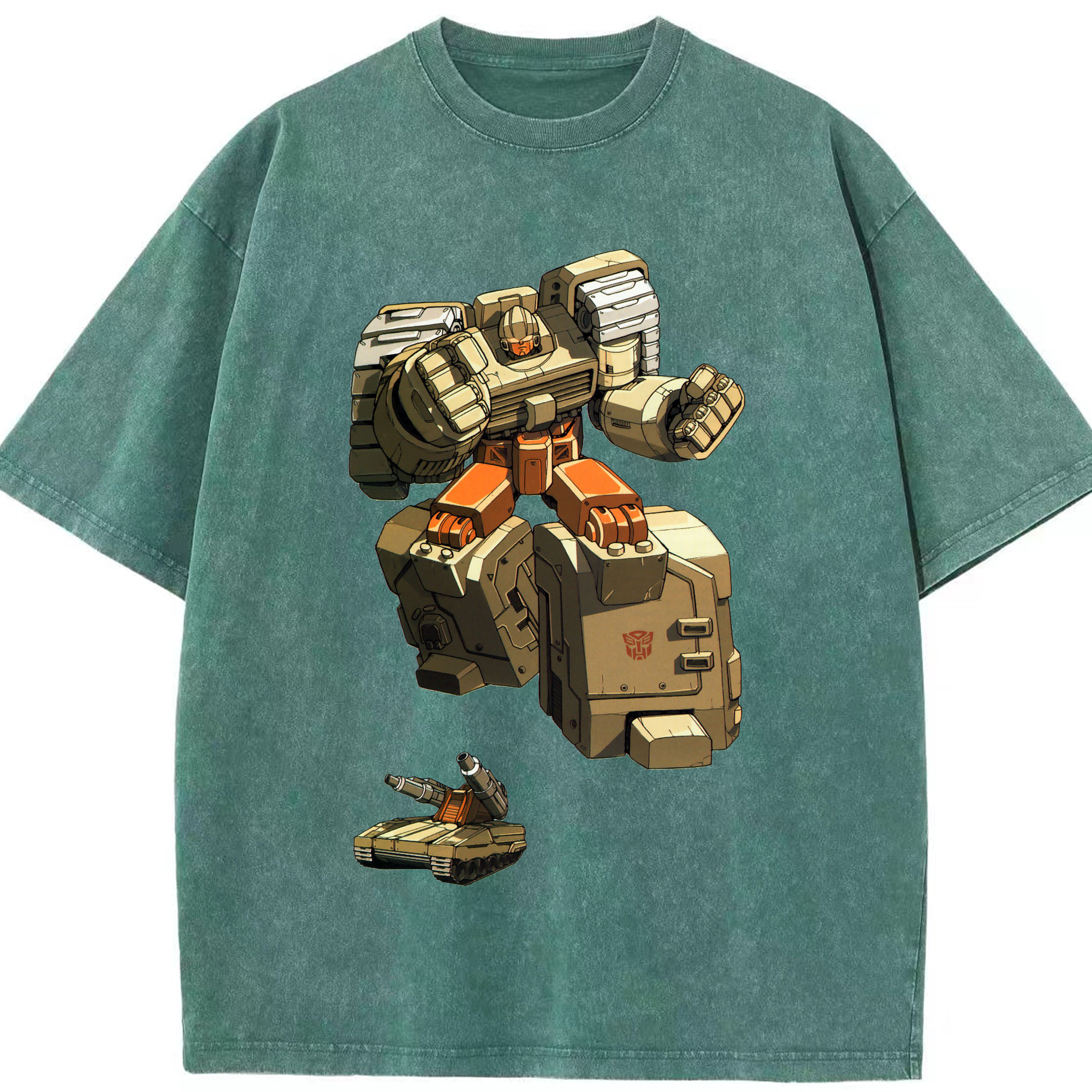 （画像用）  綿100% ヴィンテージ風 半袖Tシャツ（フロントプリント）